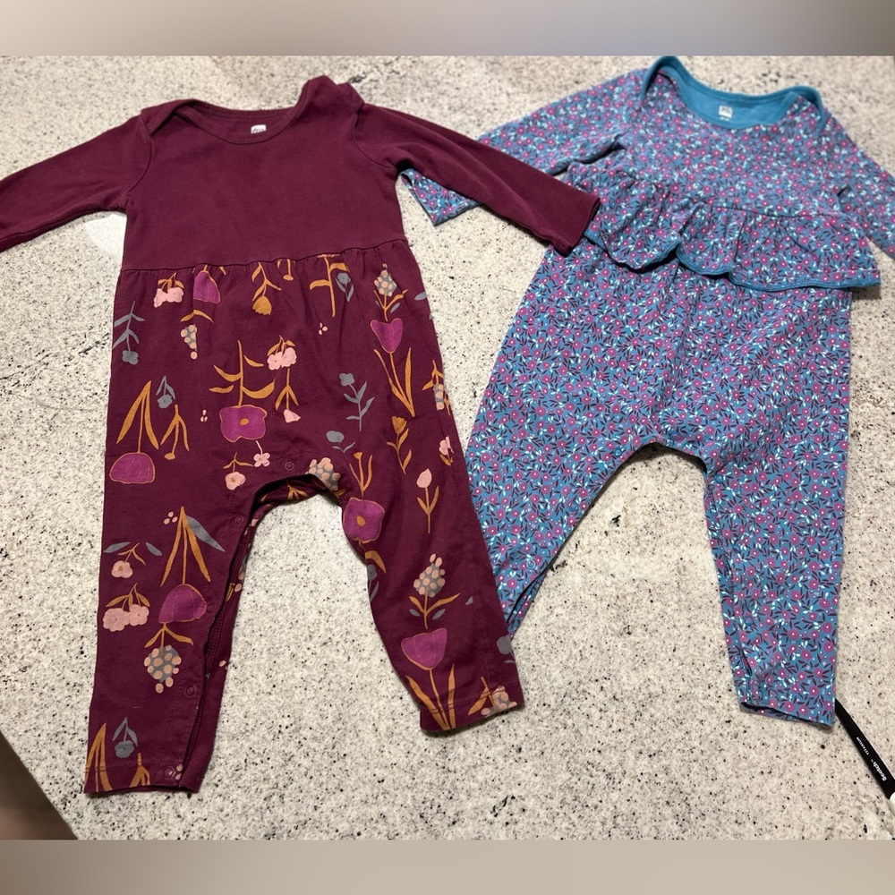 Tea Collection Rompers 12-18 Months
